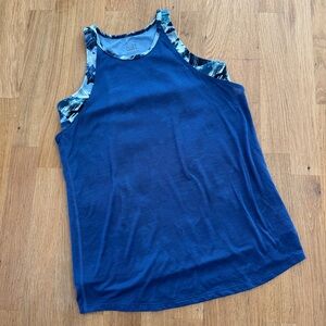 Athleta Girl LARGE 12 Blue Perfect Pair Tank Top